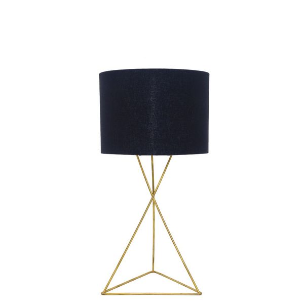 Abajur Aramado 5003 Dourado E Preto Lux House